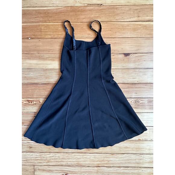 Sexy Little Black Dress Onyx Body Contour Boujee Adjustable Strap Mini Old Money - Picture 3 of 6